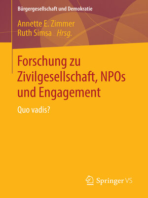 cover image of Forschung zu Zivilgesellschaft, NPOs und Engagement